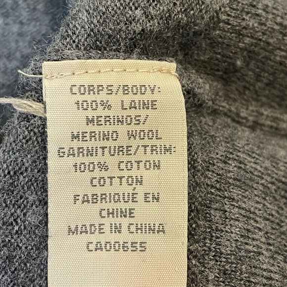 RW&Co. Retro grey sweater with faux black blouse with tie. - Picture 4 of 7